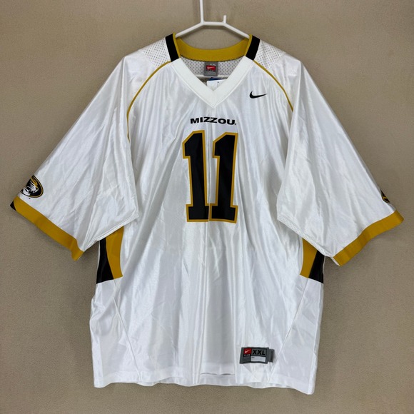 Nike Other - Nike Mizzou Tigers Football‎ Jersey White Black Gold Number 11 XXL Mens